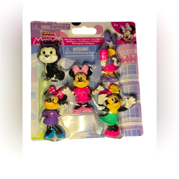 Disney Other - Disney Minnie Mouse and Friends Figurine Set - Pink, Purple, Green, Black NWT